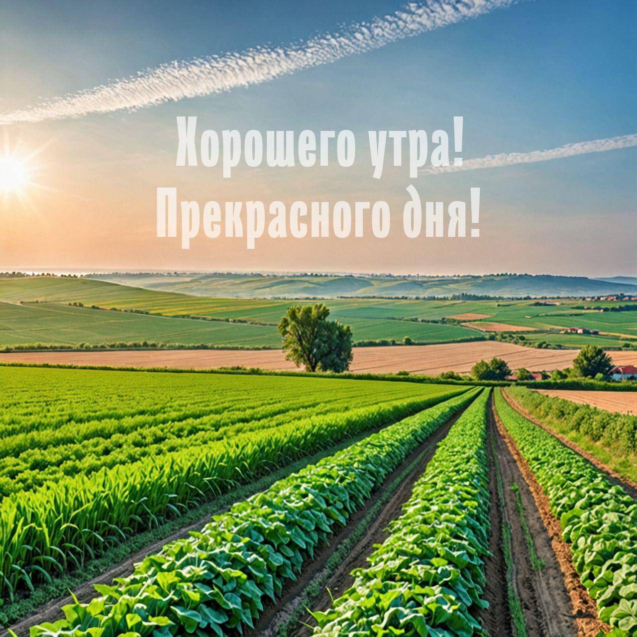 Поле с зелеными растениями под открытым небом
