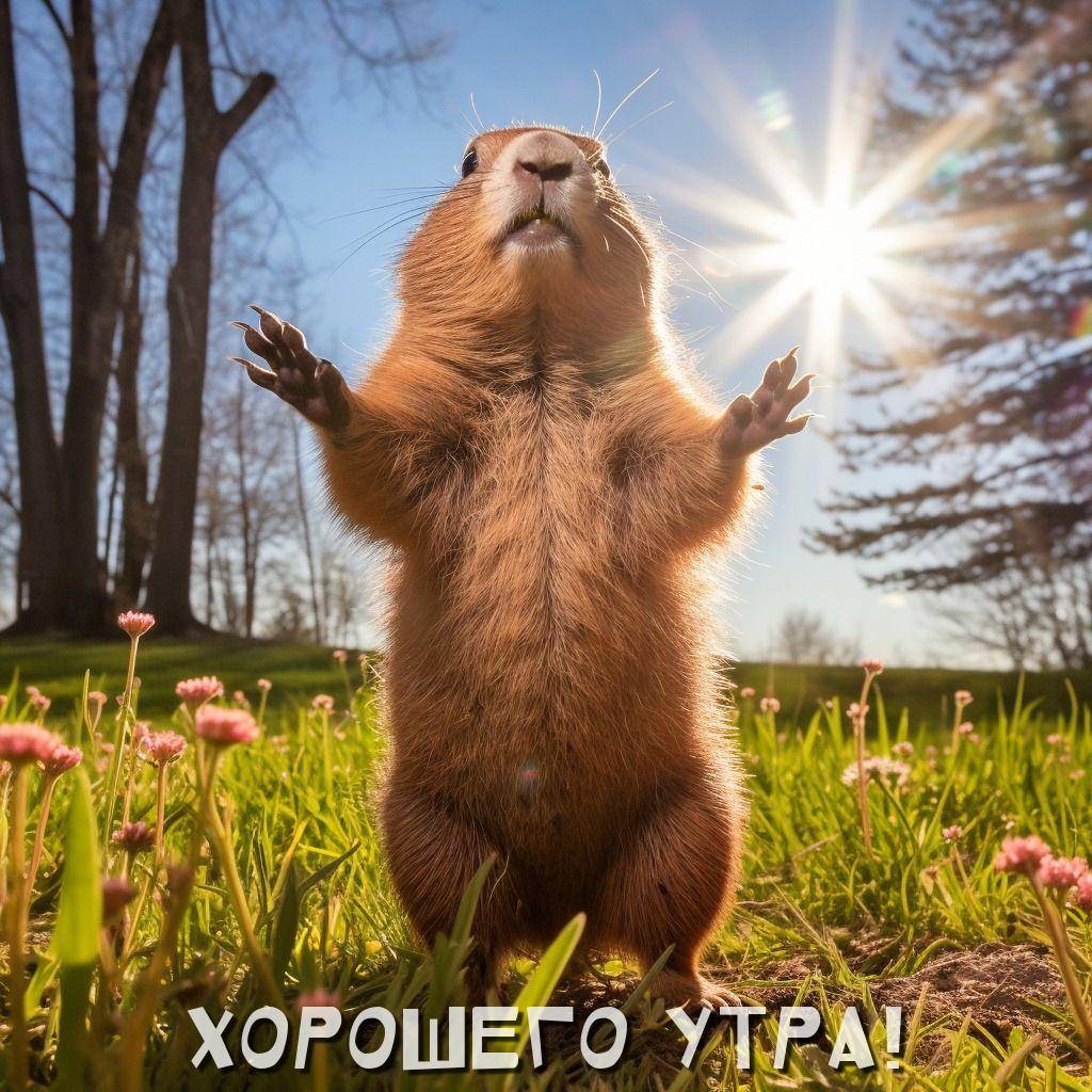 Бурундук на траве под солнечными лучами