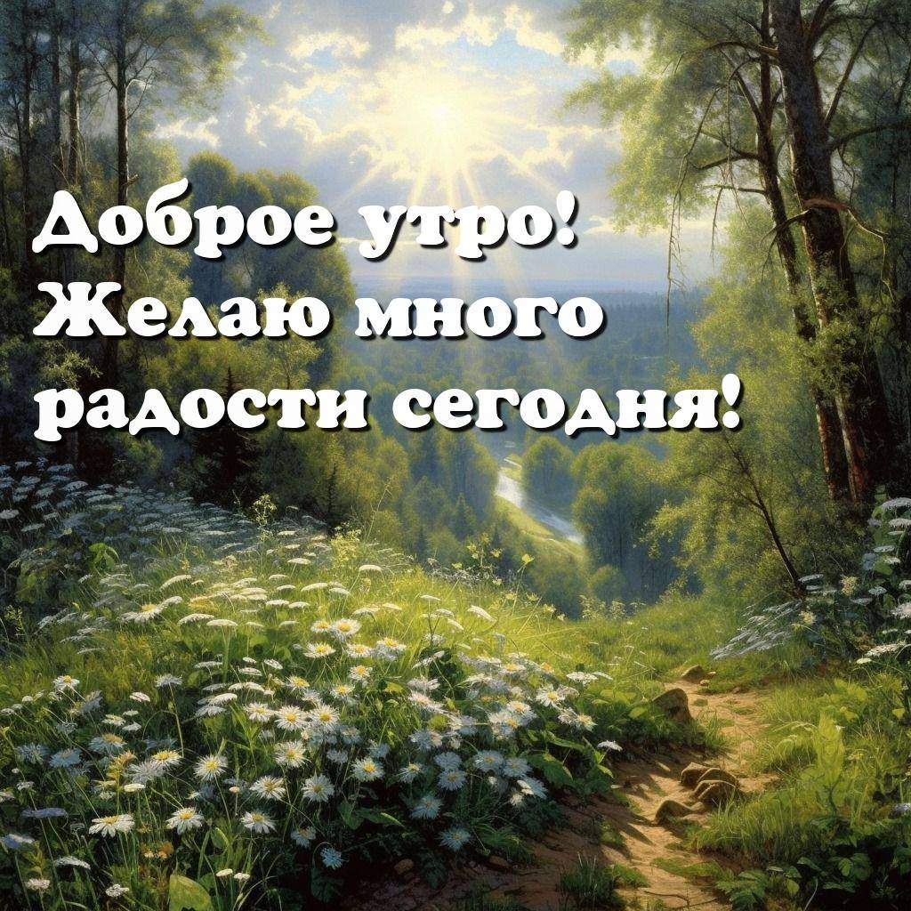 Лесная тропинка среди деревьев и цветов