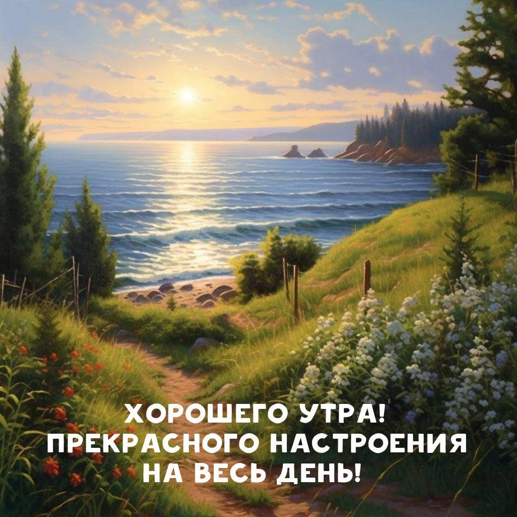 Прибрежный пейзаж с тропинкой, морем и растениями