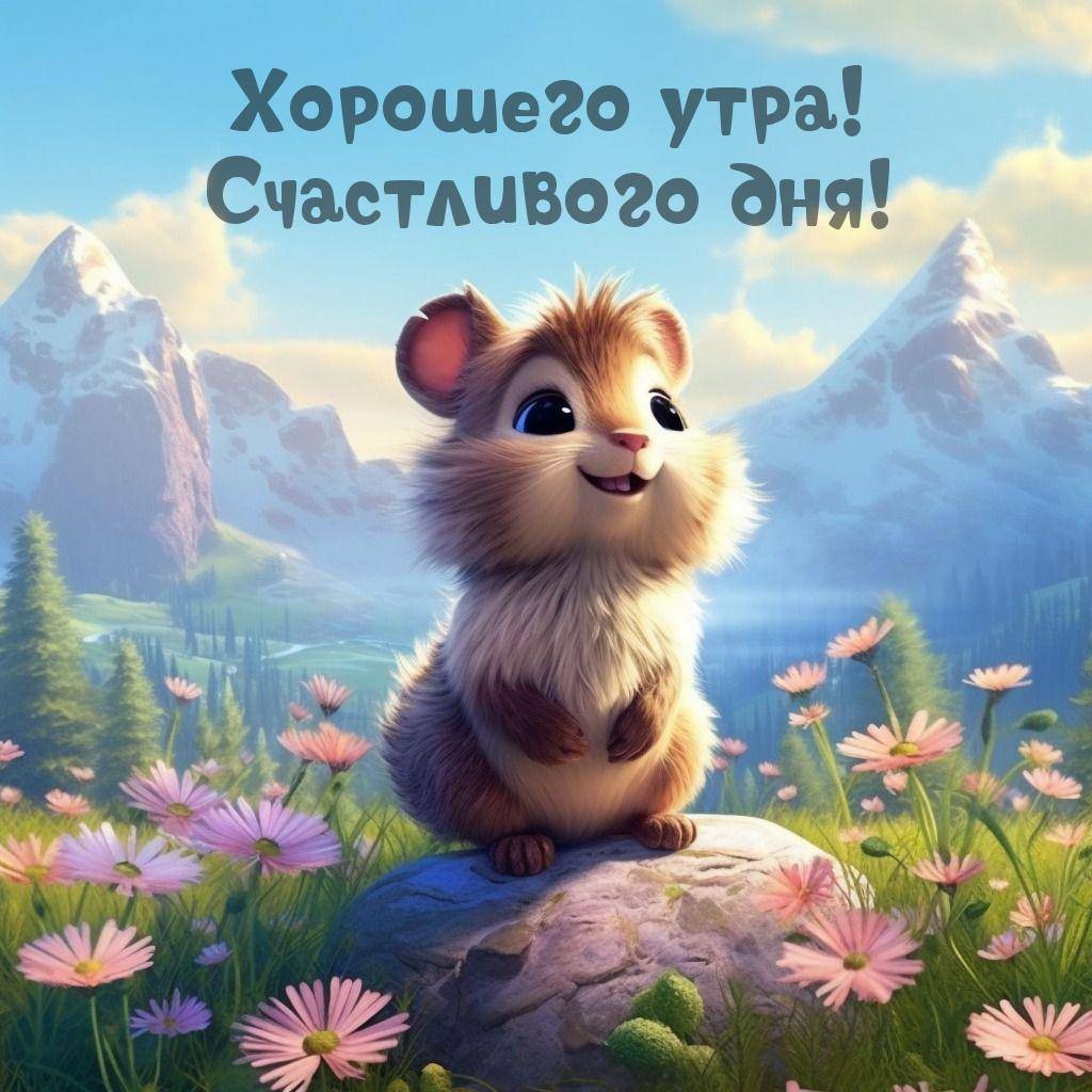 Расслабляющий пейзаж с горами и цветами