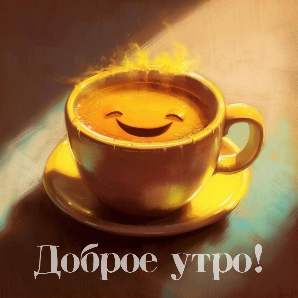 Улыбающаяся чашка кофе с паром