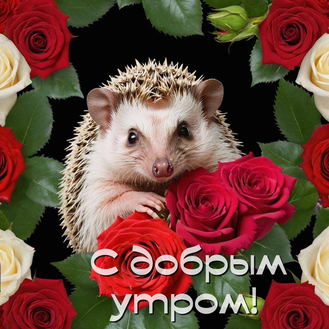 Утро с солнечными лучами и цветущим садом