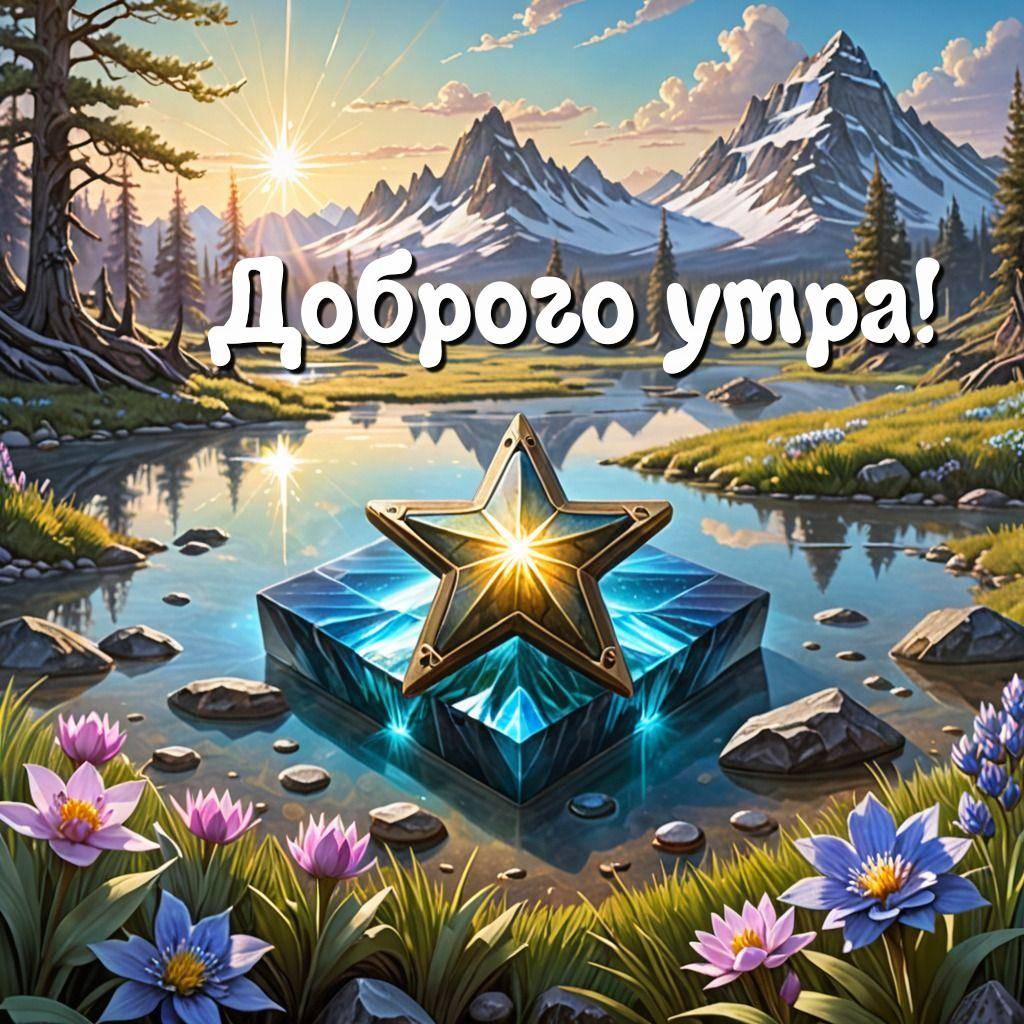 Звезда на воде среди природы