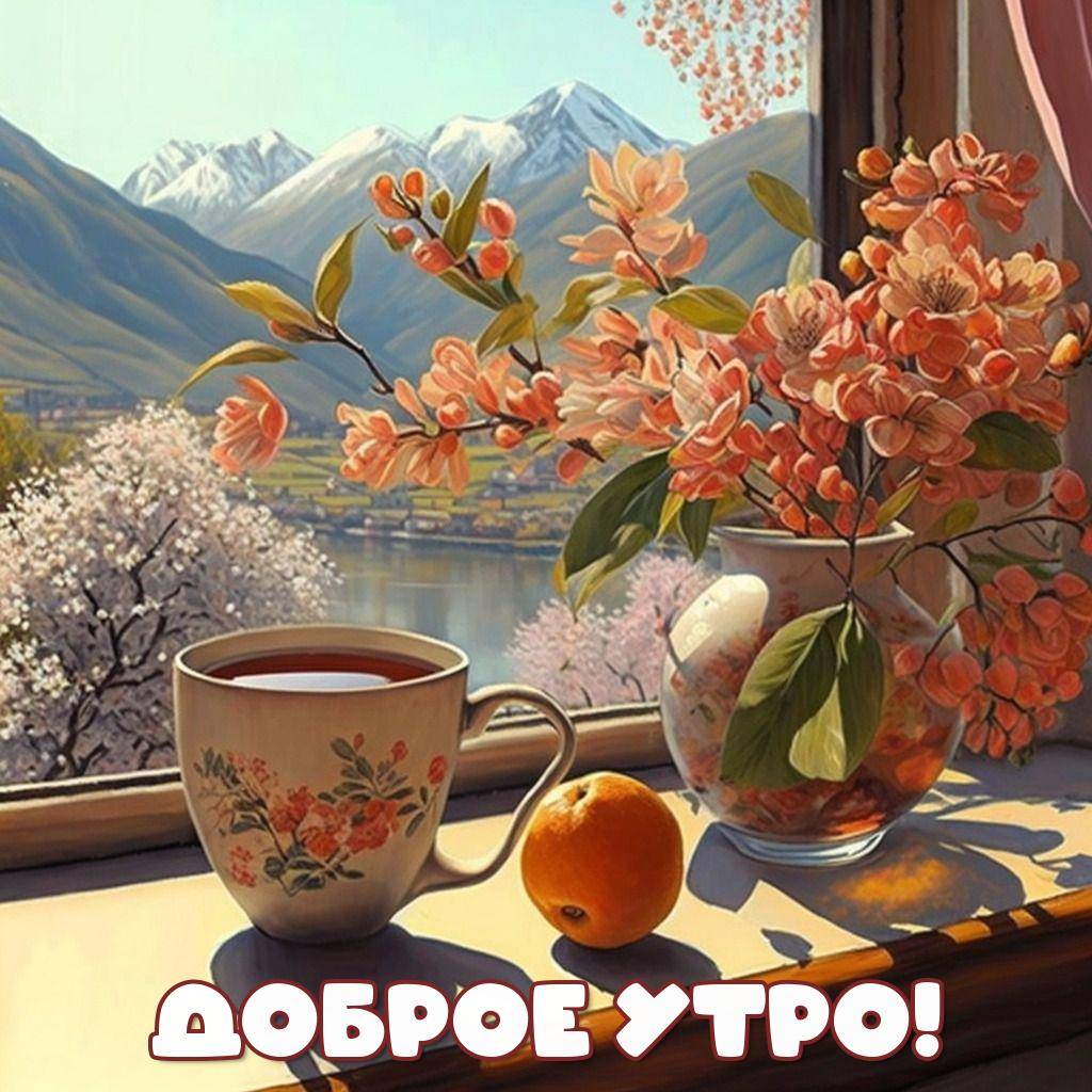 Рассветный луч освещает комнату, абрикосы и чай