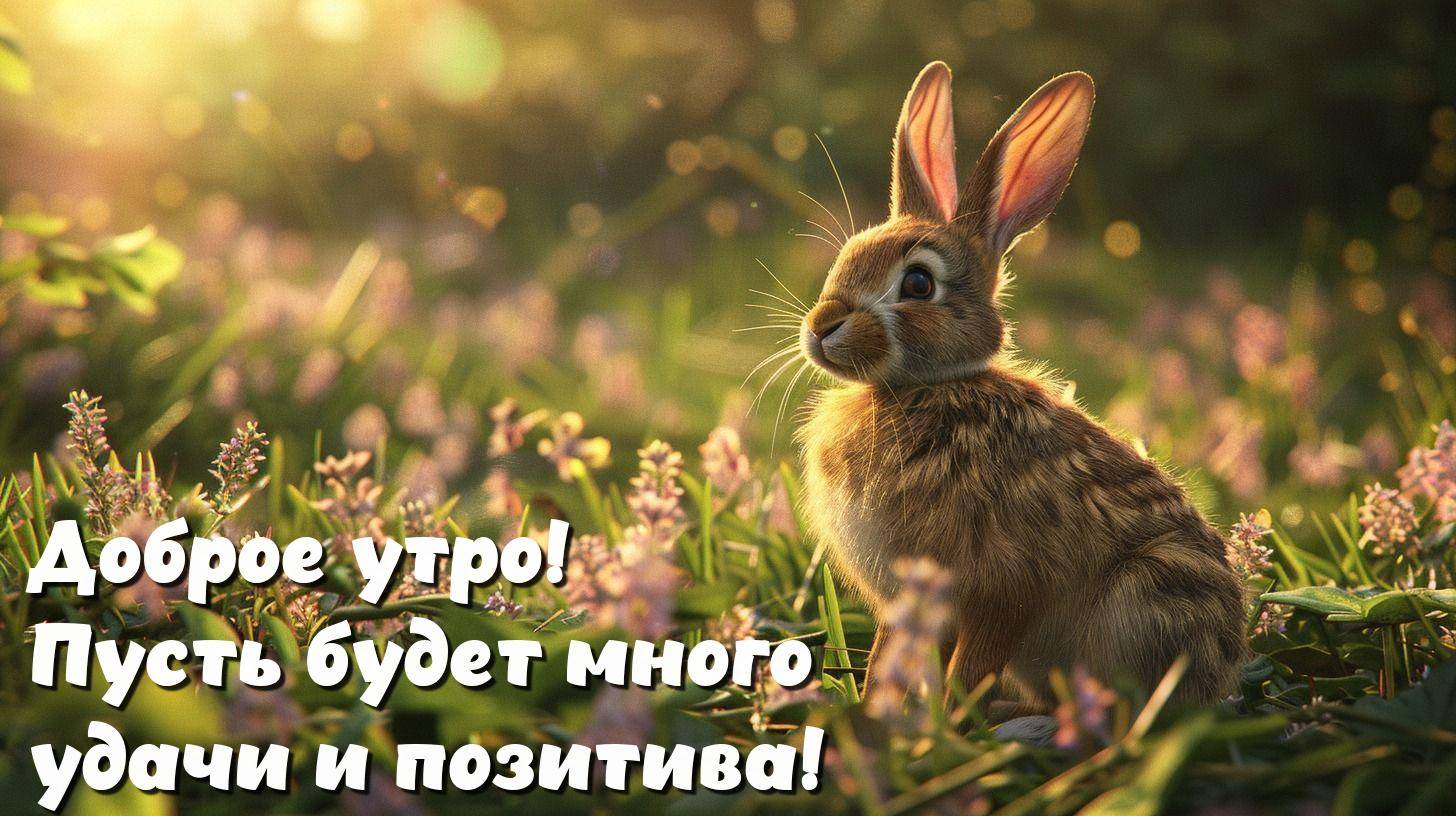 Заяц среди цветущих полей