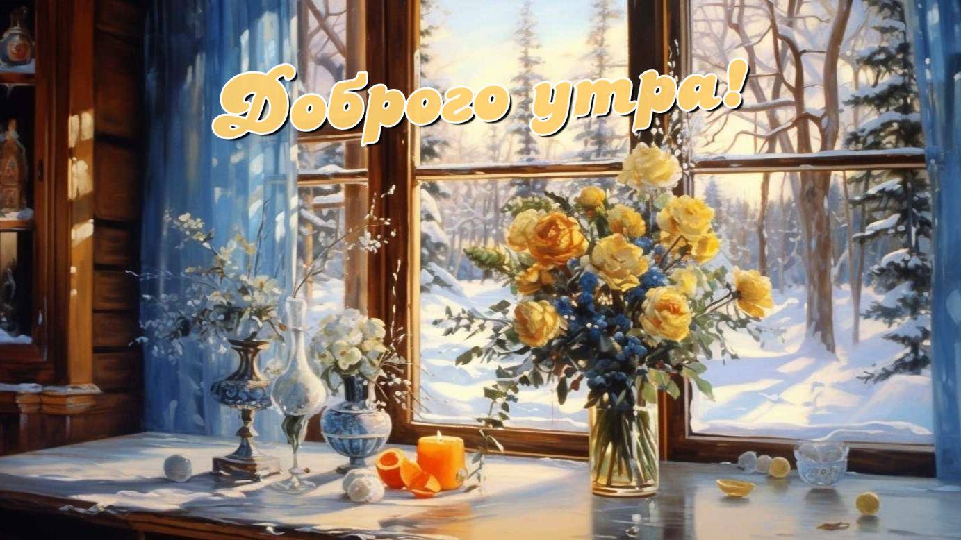 Букет желтых и белых цветов на подоконнике